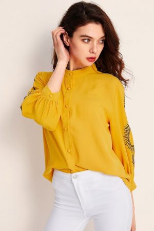 Alternative view of Áo Sơ Mi Boho Màu Vàng