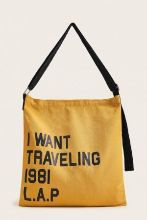 Alternative view of Crossbody Lá Thư Màu Vàng Casual