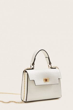 Satchels Cá Sấu Hồng Casual